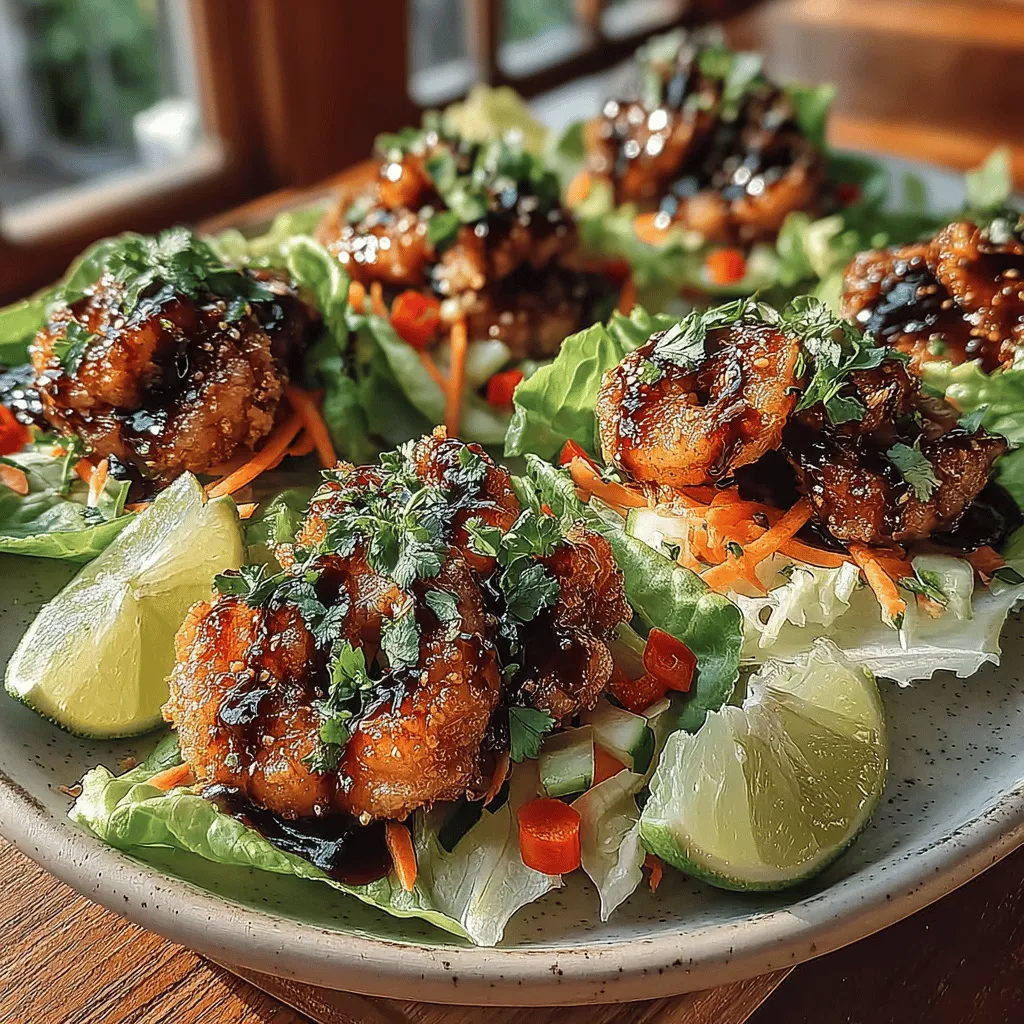 Are you ready to taste a dish that perfectly marries the savory essence of shrimp with the sweet and tangy notes of blueberry? Shrimp Lettuce Wraps with Blueberry Glaze is a delightful culinary creation that not only excites the palate but also offers a healthy option for those seeking a low-carb meal. This vibrant recipe is ideal for lunch, dinner, or as an impressive appetizer for gatherings, showcasing how innovative cooking can transform everyday ingredients into a gourmet experience.