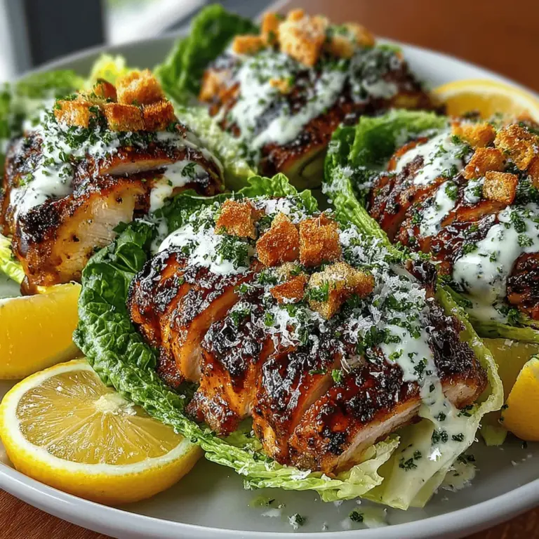 Grilled Chicken Caesar Lettuce Wraps present a delightful and health-conscious twist on the beloved Caesar salad, offering an innovative way to enjoy the classic flavors without the heaviness of traditional bread. As more people lean towards healthier eating habits and seek low-carb alternatives, these wraps have gained popularity for their fresh ingredients and satisfying taste. Perfect for lunch, dinner, or even as a light snack, this recipe provides a nutritional punch while delivering the smoky, savory essence of grilled chicken paired with crisp, refreshing lettuce.