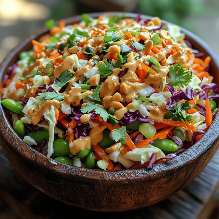 Thai cuisine has long been celebrated for its vibrant flavors, fresh ingredients, and the perfect balance of sweet, salty, and spicy elements. One dish that embodies these characteristics beautifully is the Crunchy Thai Peanut Slaw. This colorful salad is not just a feast for the eyes; it's also a delightful explosion of textures and flavors that can elevate any meal. Whether you're serving it as a refreshing side dish at a summer barbecue or using it as a topping for grilled chicken or fish, this slaw showcases the essence of Thai culinary tradition while also being incredibly versatile.