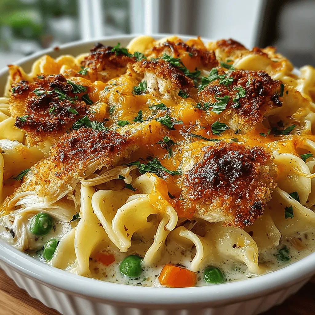 Baking the casserole is the final step that brings together all the flavors and textures of your delicious creamy chicken noodle mixture. Preheat your oven to 350°F (175°C) to ensure a steady cooking environment. The casserole will typically need to bake for about 30-40 minutes. This timeframe allows the flavors to meld beautifully while the chicken warms up and the noodles absorb the creamy sauce.