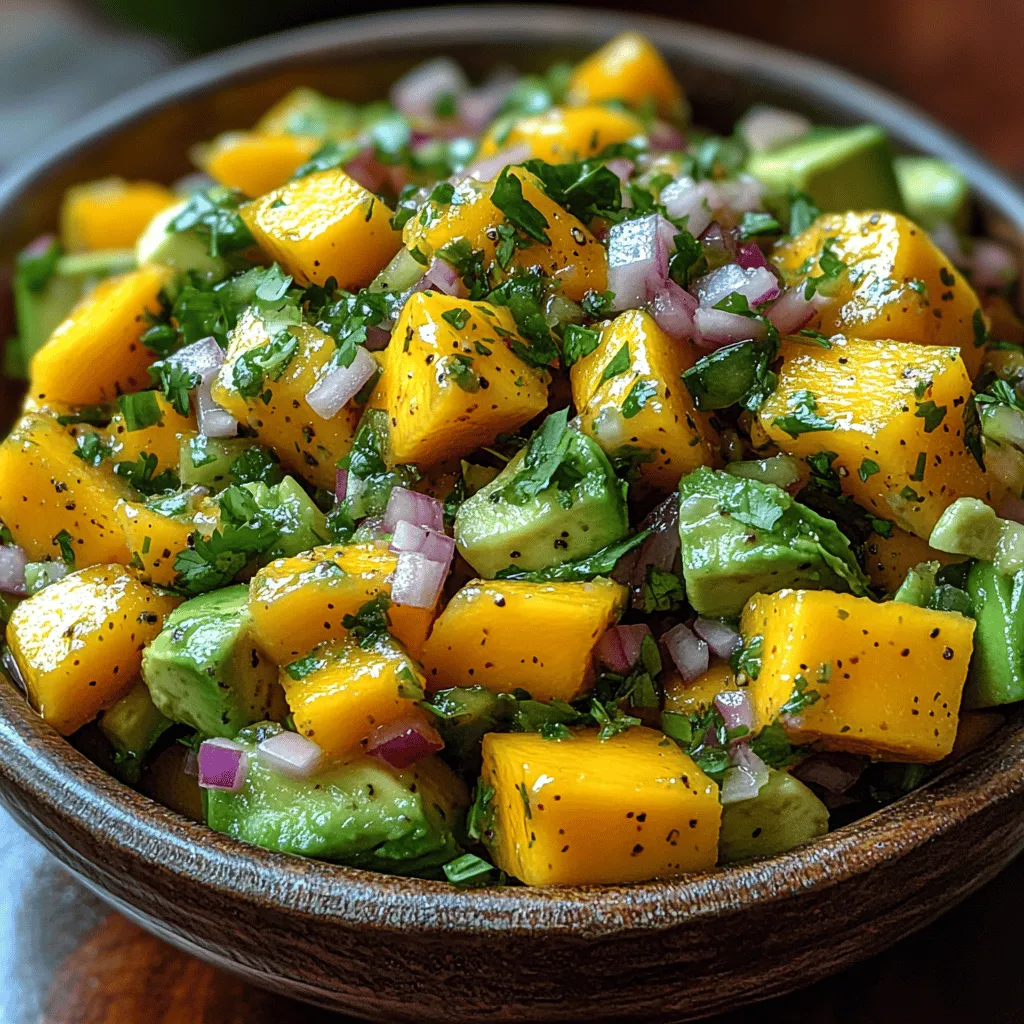 To create the perfect Tangy Mango Avocado Salsa, the first crucial step involves preparing the ingredients properly. Follow these detailed steps for peeling, dicing, and chopping, ensuring optimal results: