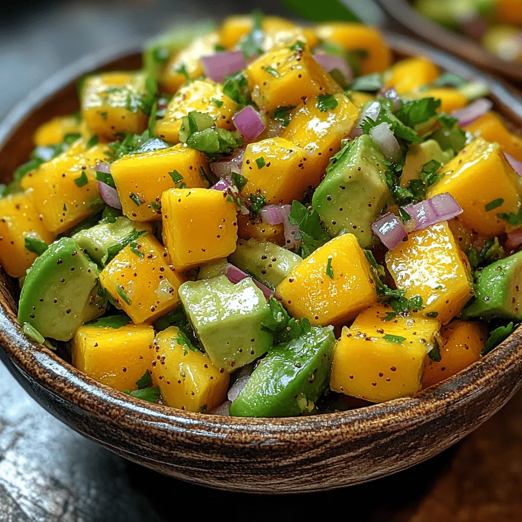 To create the perfect Tangy Mango Avocado Salsa, the first crucial step involves preparing the ingredients properly. Follow these detailed steps for peeling, dicing, and chopping, ensuring optimal results: