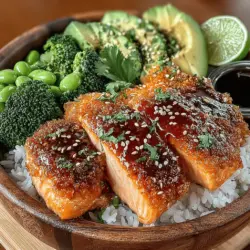 Salmon has long been celebrated as a powerhouse of nutrition, offering a wealth of health benefits while proving to be a versatile ingredient in various culinary applications. With an appealing taste and texture, it's no wonder that salmon has earned a beloved spot in kitchens around the world. The Sweet and Spicy Glazed Salmon Bowls take this popular fish to new heights, featuring a tantalizing blend of flavors that balances sweetness with a hint of heat. This dish is not only a feast for the taste buds but also a visually stunning presentation, making it perfect for both meal prep and vibrant dinner occasions.