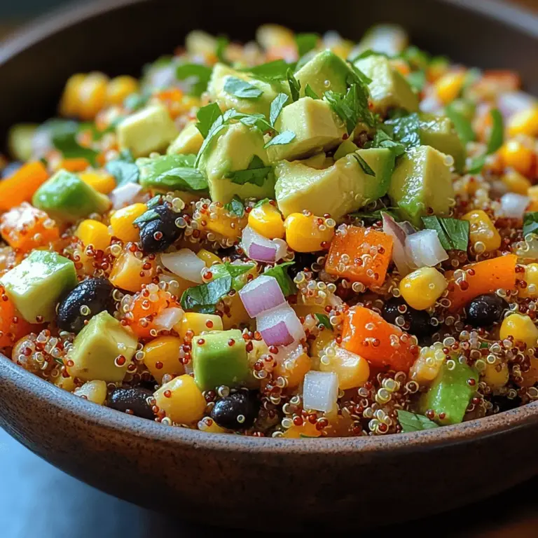 Quinoa is a delicious and nutritious grain that serves as the base for our Peppery Cajun Quinoa Salad. Cooking quinoa properly is essential to achieving that perfect fluffy texture, and it all begins with the right water-to-quinoa ratio. The standard ratio is 2:1, meaning for every cup of quinoa you use, you should add two cups of water. However, if you're looking for a bit more flavor, consider substituting some of the water with vegetable broth. This will infuse your quinoa with added depth and richness right from the start.