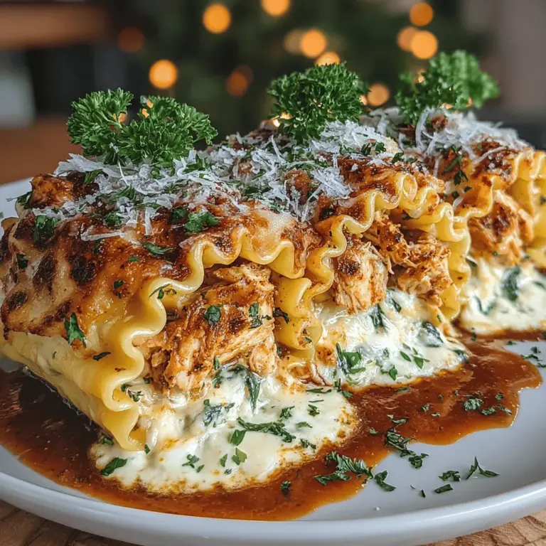 Lasagna is a beloved dish that has captured the hearts (and stomachs) of food lovers worldwide. With its layers of pasta, rich sauce, and savory fillings, this Italian classic has become a staple in many households. However, traditional lasagna can sometimes be a bit cumbersome to prepare and serve, requiring multiple layers and a lengthy baking time. Enter Savory Herb Chicken Lasagna Roll-Ups: a delightful twist on the classic that simplifies the process while still delivering the rich flavors we all adore. This innovative dish transforms the traditional lasagna into individual roll-ups, making it not only easier to prepare but also perfect for serving at family gatherings and dinner parties.