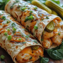 Crunchy Pickle Chicken Wraps are a tantalizing combination of flavors and textures that elevate your typical wrap to a whole new level. This dish masterfully combines tender chicken with the zesty crunch of dill pickles, resulting in a unique flavor profile that is both satisfying and refreshing. Whether you're looking for a quick meal option, a crowd-pleaser for gatherings, or a healthy snack, Crunchy Pickle Chicken Wraps tick all the boxes.
