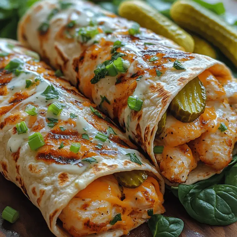 Crunchy Pickle Chicken Wraps are a tantalizing combination of flavors and textures that elevate your typical wrap to a whole new level. This dish masterfully combines tender chicken with the zesty crunch of dill pickles, resulting in a unique flavor profile that is both satisfying and refreshing. Whether you're looking for a quick meal option, a crowd-pleaser for gatherings, or a healthy snack, Crunchy Pickle Chicken Wraps tick all the boxes.
