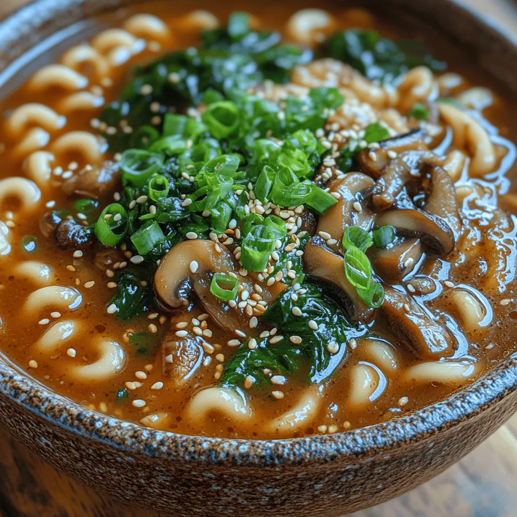 Earthy Miso Mushroom Udon is a dish that tantalizes taste buds with its rich umami flavors and comforting textures. As a staple in Japanese cuisine, udon noodles are celebrated for their thick, chewy consistency, making them perfect for soaking up delicious broths and sauces. The combination of earthy mushrooms and savory miso creates a delightful harmony, offering a bowl of warmth that’s both nourishing and satisfying. Whether you are a seasoned chef or a novice in the kitchen, this recipe is accessible and full of flavor, making it an ideal addition to your culinary repertoire.