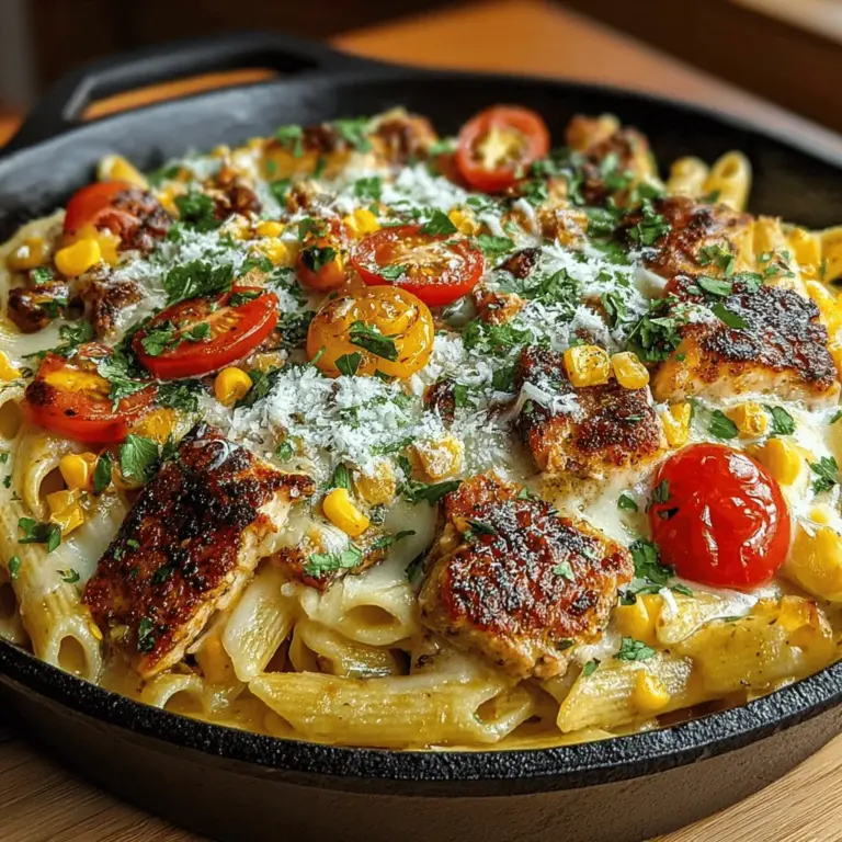 In the hustle and bustle of daily life, finding the perfect weeknight dinner that is both satisfying and quick can often feel like a daunting task. Enter the Creamy Southwest Chicken Pasta Skillet—a vibrant dish that promises a punch of flavor while requiring minimal effort. This recipe is a delightful fusion of creamy textures, colorful ingredients, and a blend of spices that will transport your taste buds straight to the heart of the Southwest.