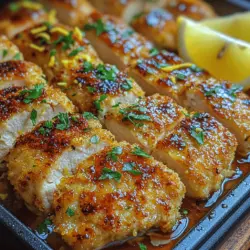 Crispy lemon chicken cutlets are a delightful dish that combines the bright, zesty flavor of fresh lemons with the satisfying crunch of perfectly cooked chicken. This recipe is not only simple to prepare but also incredibly versatile, making it suitable for a variety of occasions. Whether you're planning a family dinner, a casual get-together with friends, or even a weekday meal, crispy lemon chicken cutlets can elevate your dining experience with their vibrant flavors and appealing texture.