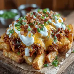 To create the perfect base for your loaded BBQ chicken baked fries, follow these essential steps to prepare the fries: