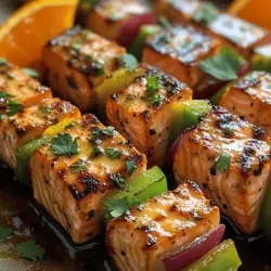 If you're looking for a dish that perfectly balances flavor and nutrition, look no further than Zingy Orange Ginger Salmon Skewers. This delightful recipe brings together the zesty brightness of oranges and the warm, spicy kick of ginger, creating a harmonious and mouth-watering experience. Salmon, known for its rich taste and numerous health benefits, serves as the star ingredient in this dish, making it a popular choice in many culinary traditions around the world.