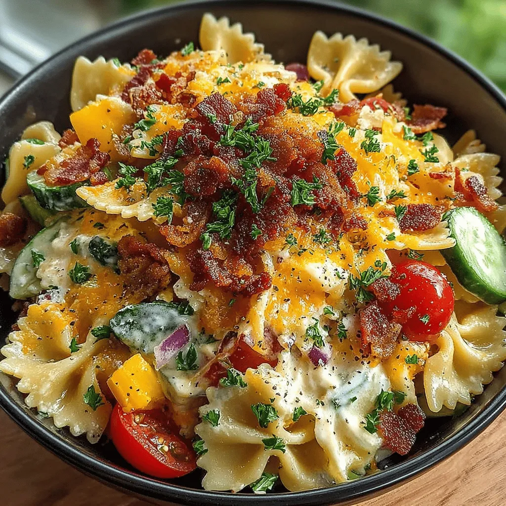 As summer approaches, the allure of outdoor gatherings, picnics, and barbecues becomes undeniable. One dish that consistently makes an appearance at these events is the Bacon Ranch Pasta Salad. This delightful dish not only captures the essence of summer with its vibrant colors and fresh ingredients but also offers a harmonious blend of flavors and textures that appeal to all palates. With the creamy richness of ranch dressing, the satisfying crunch of crispy bacon, and the crispness of fresh vegetables, it’s no wonder this pasta salad has become a staple for sunny days.