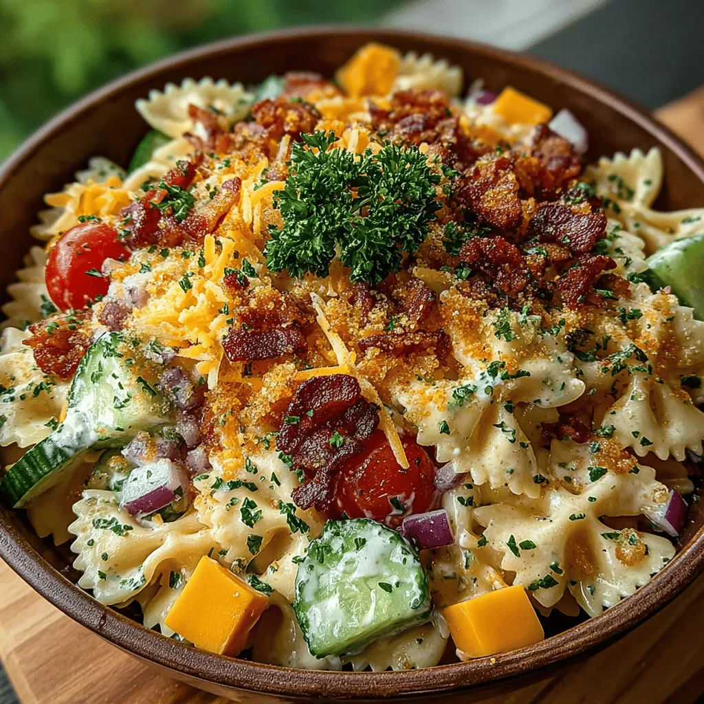 As summer approaches, the allure of outdoor gatherings, picnics, and barbecues becomes undeniable. One dish that consistently makes an appearance at these events is the Bacon Ranch Pasta Salad. This delightful dish not only captures the essence of summer with its vibrant colors and fresh ingredients but also offers a harmonious blend of flavors and textures that appeal to all palates. With the creamy richness of ranch dressing, the satisfying crunch of crispy bacon, and the crispness of fresh vegetables, it’s no wonder this pasta salad has become a staple for sunny days.