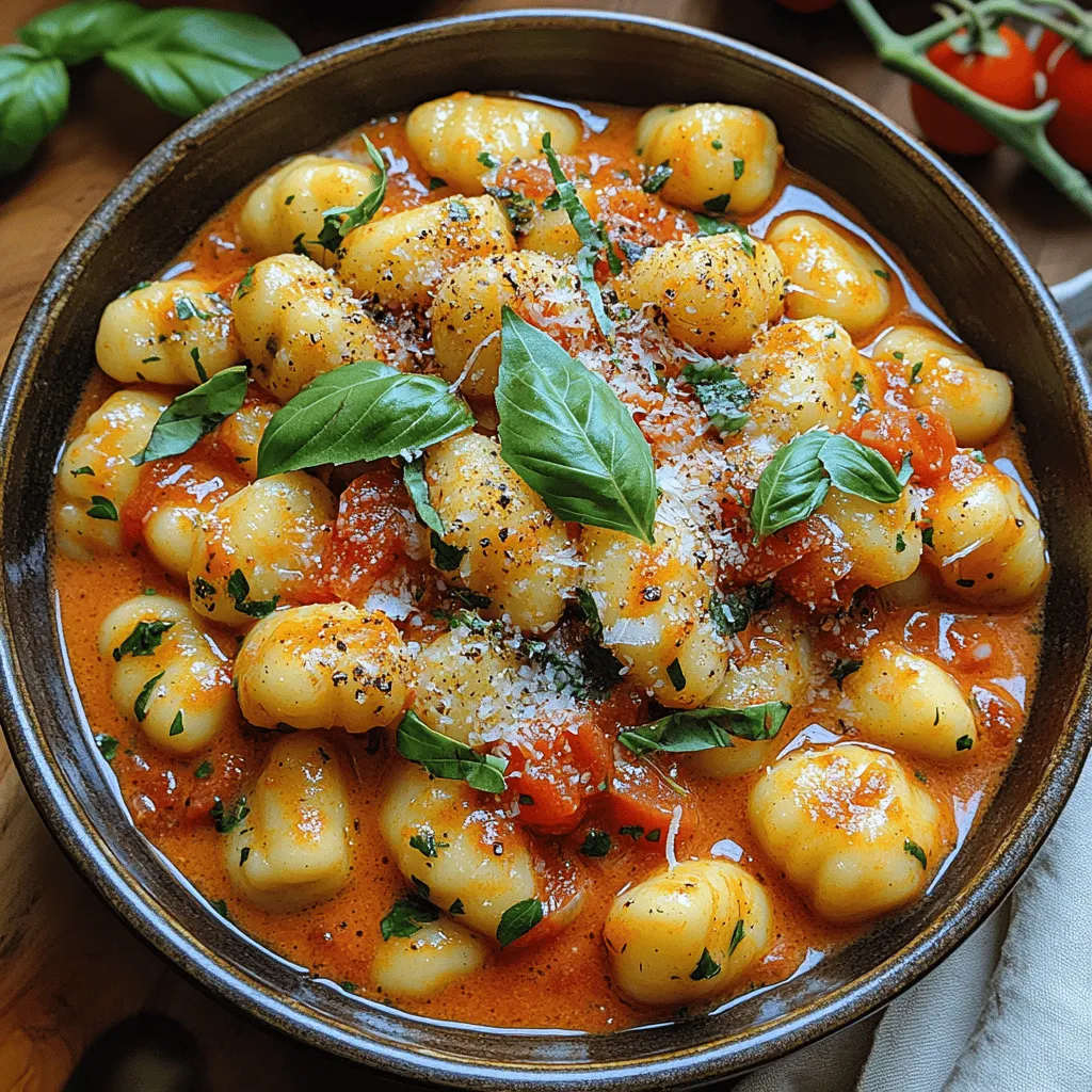 Creamy Tomato Basil Gnocchi is a delightful dish that perfectly balances rich, comforting flavors with vibrant freshness. This recipe embodies everything we love about Italian cuisine: the use of high-quality ingredients, simple preparation, and a focus on bringing out the best in each component. The creamy texture of the sauce, paired with the aromatic notes of fresh basil and the subtle sweetness of tomatoes, creates a dish that is not only satisfying but also immensely comforting.