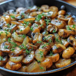 The Earthy Mushroom Marsala Skillet is a delightful dish that brings together the rich, savory flavors of assorted mushrooms and the robust sweetness of Marsala wine. This recipe is a celebration of umami, showcasing the natural earthiness of mushrooms while elevating it with the depth of wine and fragrant herbs. Perfect for a cozy weeknight meal or an impressive dish for entertaining guests, this skillet recipe is easy to prepare and delivers a gourmet experience right in your kitchen.