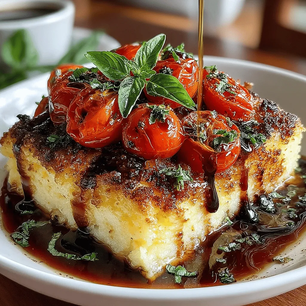 In the realm of comfort food, polenta often shines as a versatile and hearty option that can suit a variety of palates. Originating from Italy, polenta is a dish made from ground cornmeal that has captured the hearts (and stomachs) of food enthusiasts around the world. This Savory Herbed Polenta & Roasted Tomato Bake is not only a delightful blend of flavors but also a nourishing dish that can be easily customized according to seasonal ingredients or personal preferences. With its creamy texture paired harmoniously with the sweet, roasted cherry tomatoes, this recipe offers a perfect balance of taste and nutrition. Whether you’re looking for a satisfying main course or a hearty side, this dish is sure to impress, making it an ideal choice for family gatherings, potlucks, or a cozy dinner at home.