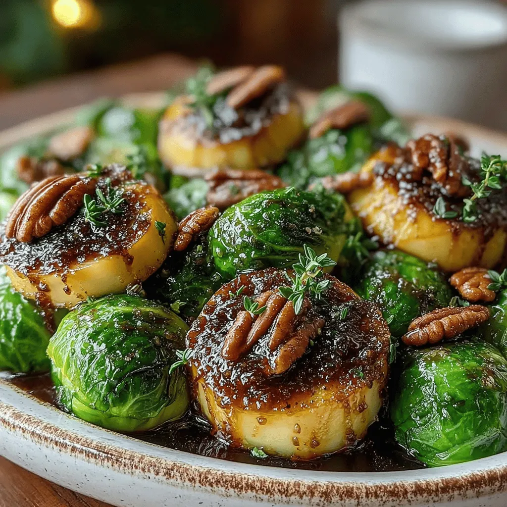 Maple glazed Brussels sprouts and apples is a delightful dish that perfectly marries the earthy essence of Brussels sprouts with the sweet, crisp flavor of apples. This recipe stands out not only for its delicious taste but also for its beautiful presentation, making it an appealing addition to your dining table, whether it's for a holiday feast, a family dinner, or a cozy meal at home. The vibrant colors and enticing aroma will draw everyone in, while the unique combination of flavors will leave a lasting impression.