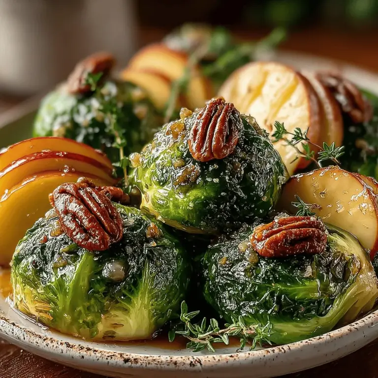 Maple glazed Brussels sprouts and apples is a delightful dish that perfectly marries the earthy essence of Brussels sprouts with the sweet, crisp flavor of apples. This recipe stands out not only for its delicious taste but also for its beautiful presentation, making it an appealing addition to your dining table, whether it's for a holiday feast, a family dinner, or a cozy meal at home. The vibrant colors and enticing aroma will draw everyone in, while the unique combination of flavors will leave a lasting impression.