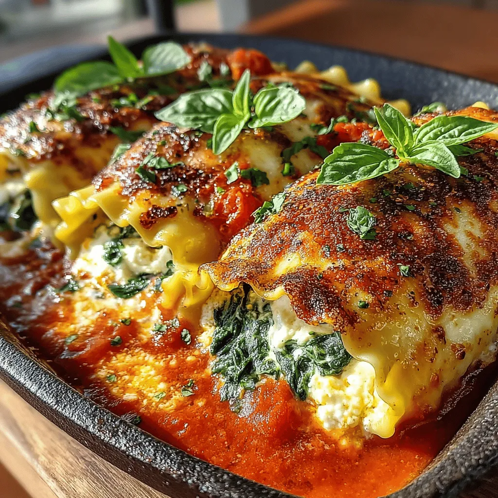 When it comes to comfort food, few dishes can compete with the heartwarming flavors of Italian cuisine. Roasted Garlic & Spinach Ricotta Lasagna Rolls stand out as a quintessential example of this genre, perfectly balancing flavors and textures that create a truly satisfying meal. These rolls showcase a delightful combination of creamy ricotta cheese, fragrant roasted garlic, and fresh spinach, all elegantly wrapped in tender lasagna noodles. Whether you're hosting a family gathering, preparing a cozy dinner for two, or looking for a make-ahead option for busy weeknights, this dish adapts beautifully to any occasion.