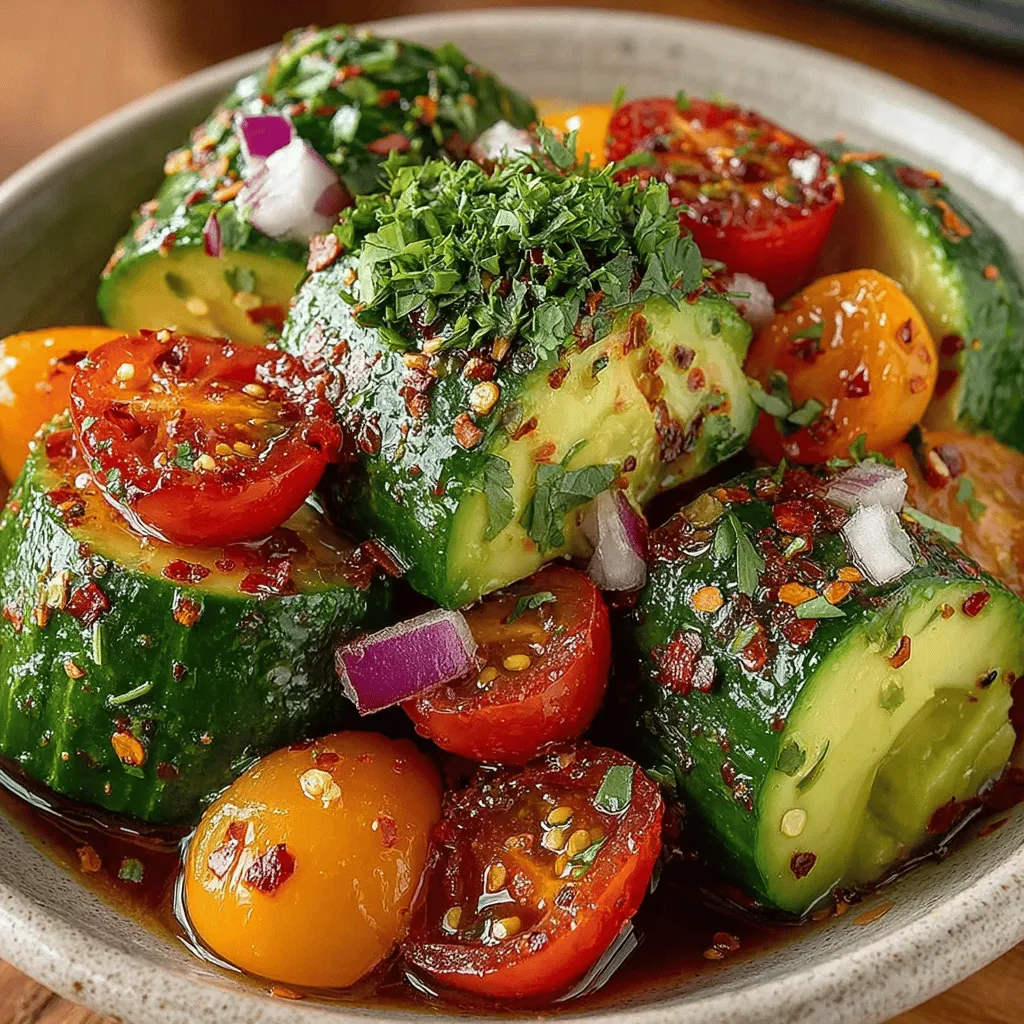 As the warm sun beckons us outdoors, nothing feels more satisfying than a refreshing salad that captures the essence of summer. The Refreshing Cucumber Avocado Delight is just that—a vibrant, nutrient-packed dish that is not only visually appealing but also tantalizing to the taste buds. This salad effortlessly combines the crispness of fresh cucumbers, the creaminess of ripe avocados, and the sweetness of cherry tomatoes, making it a perfect accompaniment for any meal or a light, standalone dish.