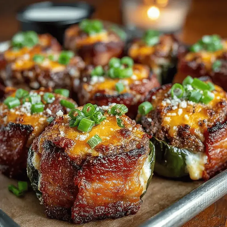 If you're on the lookout for a dish that tantalizes the taste buds and steals the spotlight at any gathering, look no further than Crispy Bacon-Wrapped Jalapeño Chicken Bites. This mouthwatering appetizer combines the savory goodness of chicken with the zesty kick of jalapeños and the irresistible crunch of bacon, making it a favorite among food lovers. Whether you’re hosting a game day party, a casual get-together, or simply indulging in a cozy night at home, these chicken bites are sure to impress.