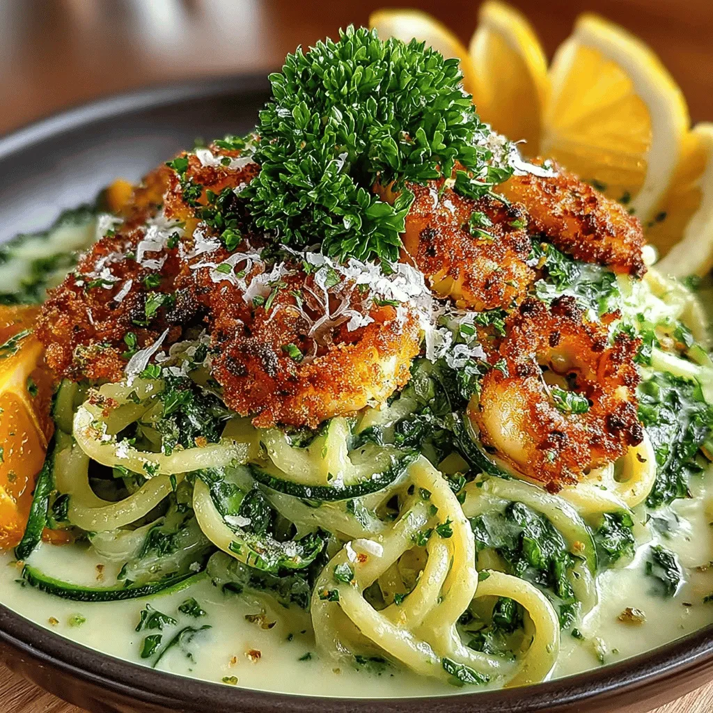 To elevate the Zesty Green Delight Pasta, the crispy panko topping plays a crucial role in adding texture and flavor. This topping contrasts beautifully with the creamy lemon sauce and tender pasta, creating a delightful eating experience.