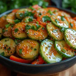 If you're on the lookout for a dish that embodies freshness, vibrancy, and health, look no further than the Crunchy Sesame Cucumber Salad. This delightful salad not only pleases the eyes with its colorful medley but also tantalizes the taste buds with its unique blend of textures and flavors. Perfect for any occasion—be it a casual lunch, a family dinner, or a festive gathering—this salad brings a refreshing twist to your table.