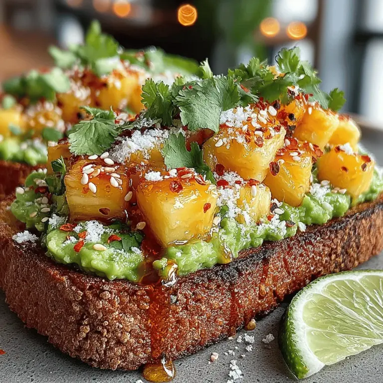In recent years, toast has transcended its humble beginnings as a mere vehicle for butter and jam, evolving into a canvas for culinary creativity. Toast recipes are now a staple in modern cuisine, capturing the attention of food enthusiasts and health-conscious eaters alike. The versatility of toast allows it to be transformed into a vibrant dish that can serve as breakfast, lunch, or a delightful snack. Enter the Tropical Bliss Pineapple Avocado Toast—a refreshing and nutritious option that embodies the essence of tropical flavors while promoting a healthy lifestyle.