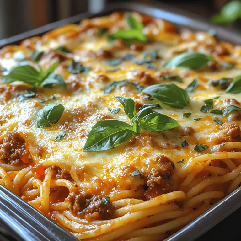When it comes to comfort food, few dishes can rival the warmth and satisfaction of a baked spaghetti casserole. The Cheesy Delight Baked Spaghetti Casserole is a heartwarming, cheesy masterpiece that seamlessly combines traditional Italian flavors with the convenience of a one-dish meal. This delightful casserole is perfect for family dinners, potlucks, or gatherings with friends, offering a delicious way to bring everyone together around the table.