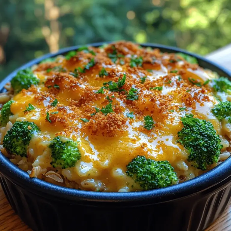 To achieve that luscious, creamy texture in your Broccoli Cheddar Bake, the technique of making a smooth cheese sauce is paramount. Start by melting butter in a saucepan over medium heat. Once melted, whisk in flour to create a roux. This step is crucial as it not only thickens the sauce but also helps in flavor integration. Cook the roux for about 2 minutes until it turns a light golden color, ensuring you whisk continuously to prevent burning.