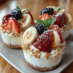 In the quest for delicious and healthy treats, Fruity Frozen Greek Yogurt Cups stand out as a delightful solution. These refreshing cups not only satisfy your sweet tooth but also provide a nutritious boost, making them perfect for snacking or dessert. Using simple ingredients like Greek yogurt, fresh fruits, and a hint of natural sweetness, this recipe is both easy to prepare and incredibly versatile. Whether you're looking for a quick summer dessert or a wholesome snack for the kids, these yogurt cups are sure to impress.
