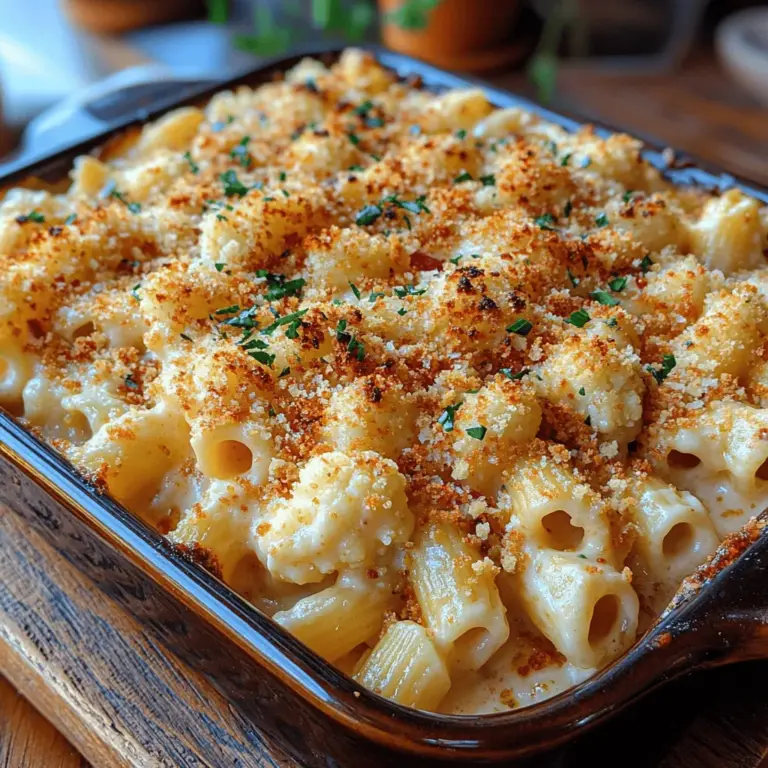 Cauliflower Cheese Delight is a scrumptious, nutritious alternative to the beloved classic mac and cheese. By merging the luscious creaminess of cheese with the wholesome qualities of cauliflower, this dish provides a satisfying and guilt-free comfort food option for families. Whether you’re looking to introduce more vegetables into your meals or simply crave a comforting dish without the heaviness of traditional mac and cheese, this recipe is sure to hit the spot. In this article, we will delve into the ingredients, detailed preparation steps, nutritional benefits, and variations of this delightful dish, ensuring you can impress family and friends with a gourmet comfort food experience.