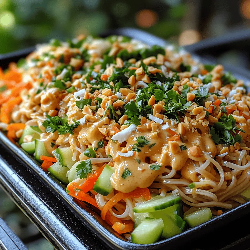 When it comes to light, vibrant meals that burst with flavor, Chilled Coconut Thai Peanut Noodles stand out as a perfect choice. This dish captures the essence of Thai cuisine, offering a delightful combination of fresh ingredients, creamy peanut sauce, and a satisfying crunch. Ideal for warm weather or light lunches, these noodles provide a refreshing escape from heavier fare, making them a favorite among food enthusiasts and health-conscious diners alike.