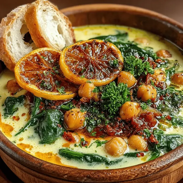 When it comes to comfort food, few dishes can rival the warmth and satisfaction of a hearty stew. The Creamy Garlic Chickpea and Spinach Stew stands out not only for its delightful flavors but also for its nutritious profile, making it an excellent choice for anyone seeking a wholesome meal. This dish is a beautiful medley of creamy coconut milk, tender chickpeas, and vibrant spinach, all melded together with aromatic garlic and spices. In just 20 minutes, you can prepare a comforting bowl of stew that promises to nourish both body and soul.