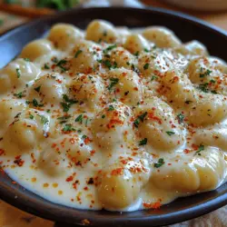 Gnocchi, those delightful little dumplings, have a rich history that traces back to Italy, where they have been cherished for centuries. Traditionally made from potatoes, flour, and eggs, gnocchi are known for their soft, pillowy texture that melts in your mouth. This classic Italian dish has evolved over the years, leading to numerous variations that incorporate different ingredients, from ricotta to spinach. Among these adaptations, creamy garlic Parmesan gnocchi stands out as a particularly comforting and indulgent option that is perfect for any occasion, whether it's a cozy family dinner or an elegant gathering with friends.