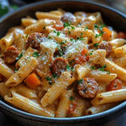 To create a dish as flavorful as Spicy Cajun Delight: Creamy Sausage Pasta, the foundation starts with the pasta. For this recipe, penne pasta is ideal due to its tubular shape, which holds onto the sauce beautifully. Here’s how to cook it to perfection: