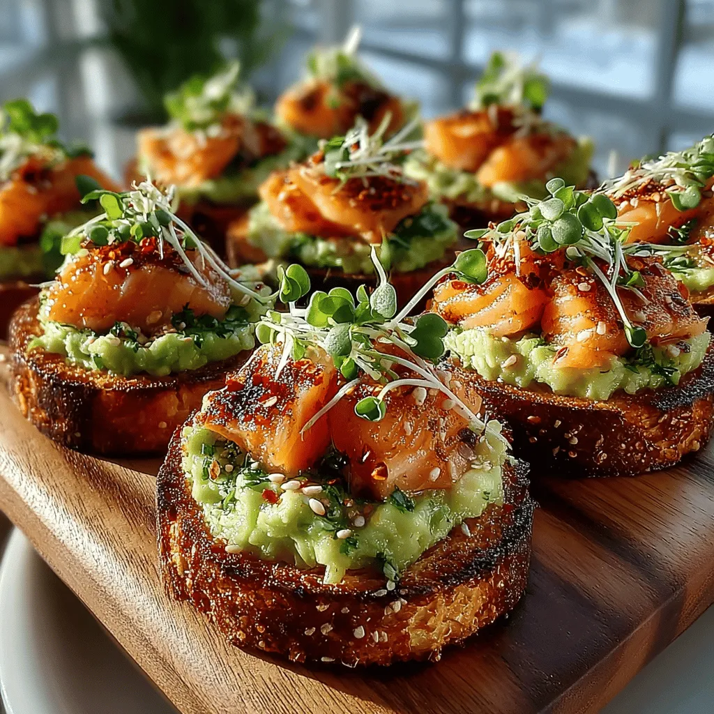 In recent years, the culinary world has seen a rise in the popularity of mini appetizers, a trend that reflects our modern dining preferences for bite-sized, visually appealing dishes that pack a punch in flavor. Whether served at sophisticated gatherings, casual brunches, or even as a quick snack, mini appetizers have become a staple for entertaining and everyday enjoyment. Among these delightful creations, the Mini Salmon Avocado Toast Circles stand out as an ideal option, perfectly marrying taste, nutrition, and aesthetic appeal in every bite.