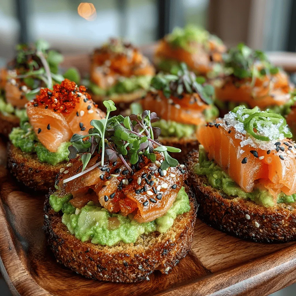 In recent years, the culinary world has seen a rise in the popularity of mini appetizers, a trend that reflects our modern dining preferences for bite-sized, visually appealing dishes that pack a punch in flavor. Whether served at sophisticated gatherings, casual brunches, or even as a quick snack, mini appetizers have become a staple for entertaining and everyday enjoyment. Among these delightful creations, the Mini Salmon Avocado Toast Circles stand out as an ideal option, perfectly marrying taste, nutrition, and aesthetic appeal in every bite.
