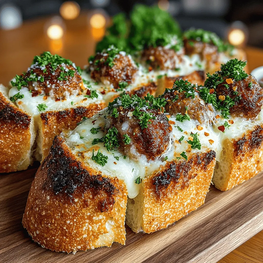 Before diving into the preparation of your Mini Meatball Garlic Bread Boats, it’s crucial to preheat your oven to 400°F (200°C). This temperature ensures that the meatballs cook evenly, creating a perfect balance of tenderness and flavor. A preheated oven helps to lock in moisture while browning the meatballs and toasting the garlic bread, giving you that delicious, golden finish.