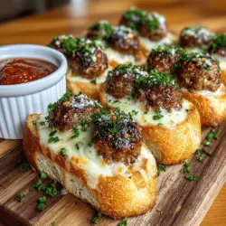 Mini Meatball Garlic Bread Boats: A Culinary Delight