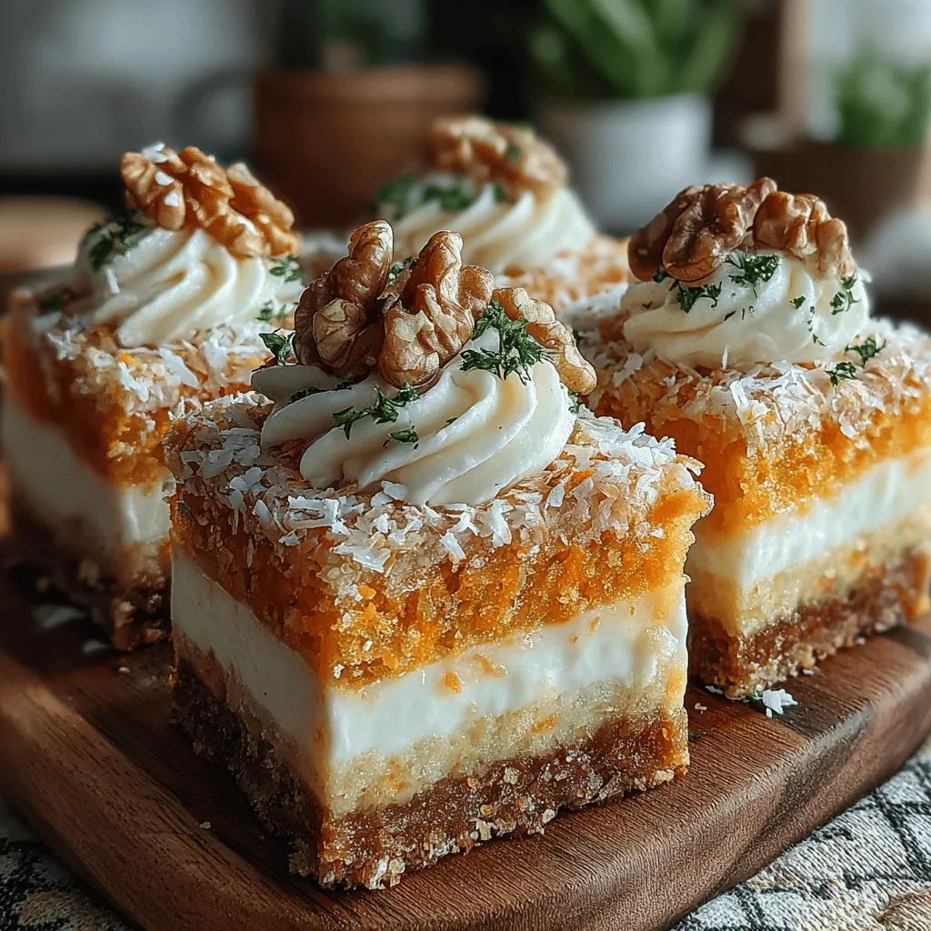 Carrot cake is a beloved classic, celebrated for its moist texture and rich flavor profile. However, when combined with the creamy goodness of frozen yogurt, it transforms into a delightful treat that is both indulgent and refreshing. The Frozen Yogurt Carrot Cake Squares take this traditional dessert to a new level, making it an ideal choice for warm days or as a healthier alternative to conventional sweets. This unique recipe offers a harmonious blend of flavors and textures, ensuring that each bite is a delightful experience.