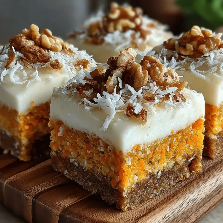 Carrot cake is a beloved classic, celebrated for its moist texture and rich flavor profile. However, when combined with the creamy goodness of frozen yogurt, it transforms into a delightful treat that is both indulgent and refreshing. The Frozen Yogurt Carrot Cake Squares take this traditional dessert to a new level, making it an ideal choice for warm days or as a healthier alternative to conventional sweets. This unique recipe offers a harmonious blend of flavors and textures, ensuring that each bite is a delightful experience.