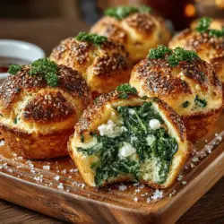 Mini Spinach Feta Biscuit Bombs are a delightful fusion of flaky biscuit dough and a savory spinach and feta filling. These bite-sized delights offer a perfect blend of textures and flavors, making them an ideal choice for various occasions, from sophisticated gatherings to casual family dinners. Not only are they a treat for the taste buds, but they also pack a nutritional punch, thanks to their wholesome ingredients.