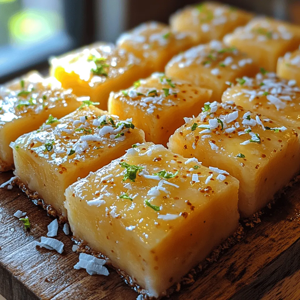 As the temperatures rise and the sun shines brighter, there’s nothing quite like a refreshing treat to cool you down and evoke the spirit of summer. Enter the Tropical Paradise Frozen Pineapple Coconut Bars—a delightful combination of flavors that transports you straight to a sun-soaked beach. These bars are more than just a dessert; they encapsulate the essence of tropical living and offer a burst of refreshing taste that is both invigorating and satisfying.