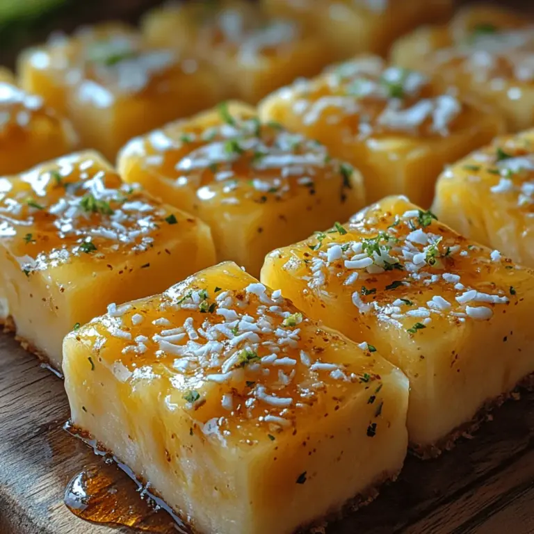As the temperatures rise and the sun shines brighter, there’s nothing quite like a refreshing treat to cool you down and evoke the spirit of summer. Enter the Tropical Paradise Frozen Pineapple Coconut Bars—a delightful combination of flavors that transports you straight to a sun-soaked beach. These bars are more than just a dessert; they encapsulate the essence of tropical living and offer a burst of refreshing taste that is both invigorating and satisfying.