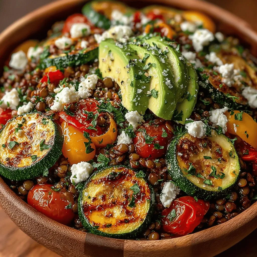 In today's health-conscious world, salads have become a staple for many looking to maintain a balanced diet. Salads are not only refreshing and versatile but also provide an excellent opportunity to pack a variety of nutrients into one dish. Among the myriad of salad options available, the Vibrant Zucchini & Lentil Salad Bowls stand out for their unique combination of flavors, textures, and nutritional benefits. This dish not only showcases fresh, colorful vegetables but also packs a protein punch with the inclusion of lentils, making it a hearty option for lunch or dinner.