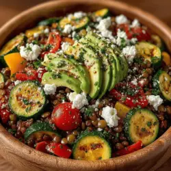 Vibrant Zucchini & Lentil Salad Bowls