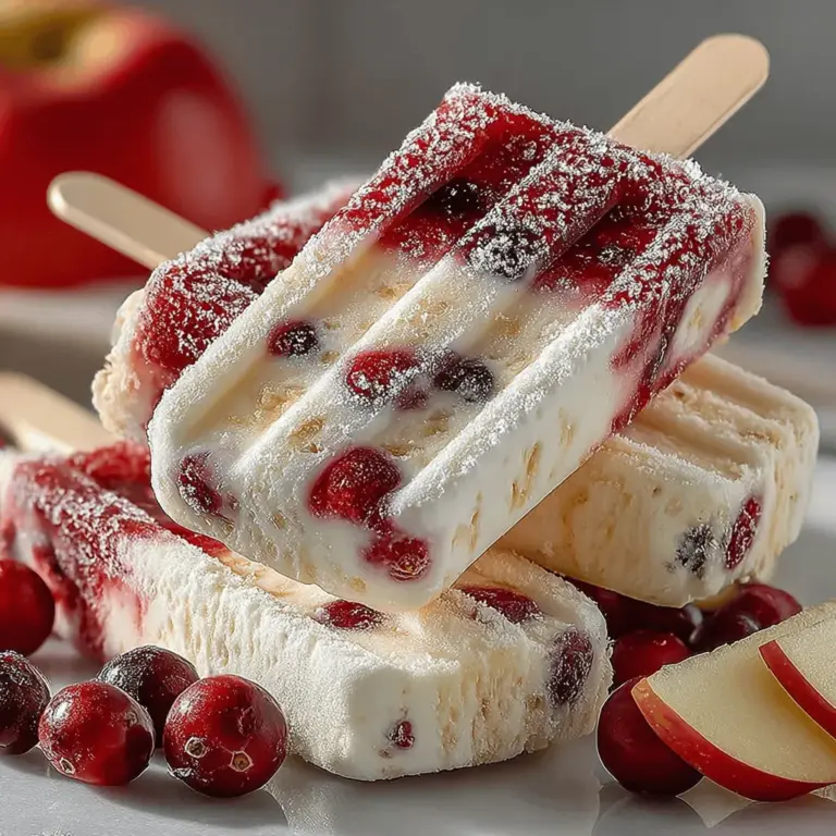 As the warm days of summer approach, finding a refreshing and healthy treat becomes a top priority for many. Enter the Frozen Yogurt Cranberry Apple Pops—a delightful blend of tangy cranberries and sweet apples, creating a popsicle that is both nutritious and delicious. These frozen pops offer a perfect way to cool down while enjoying a guilt-free dessert loaded with wholesome ingredients. Whether you’re looking for a fun snack for the kids, a light dessert after dinner, or just a treat to indulge in on a hot day, these pops are sure to satisfy your cravings without the excess sugar and calories typically found in commercial frozen desserts.