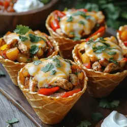 Exploring the world of culinary delights can often lead to the discovery of innovative and fun ways to enjoy traditional dishes. One such creation is the Mini Chicken Fajita Taco Cones, a playful twist on the classic fajita that captures the essence of bold flavors and vibrant colors in a unique presentation. These taco cones not only serve as an excellent appetizer or party snack but also provide a quick and satisfying meal option that can be enjoyed by all ages.